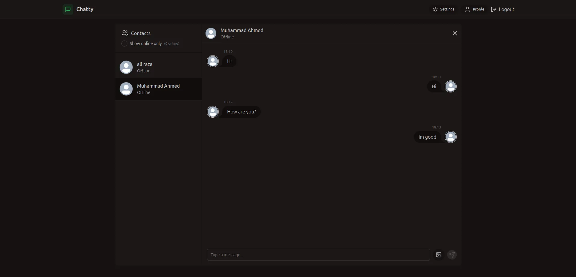 Real Time Chat App